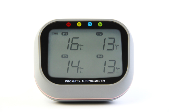 moniteur à distance sans fil de thermomètre de viande de gril de 60m avec 4 sondes