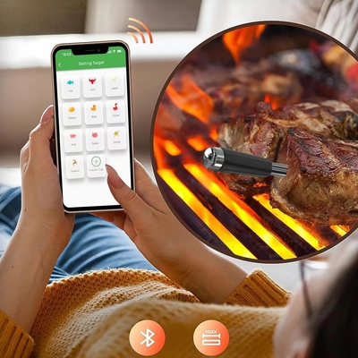Grill sans fil numérique Bluetooth haut de gamme Thermomètre Bbq Smart Cuisine imperméable à l'eau