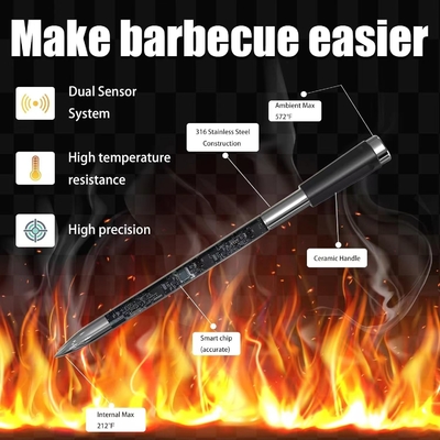 Grill sans fil numérique Bluetooth haut de gamme Thermomètre Bbq Smart Cuisine imperméable à l'eau