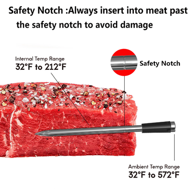 Grill sans fil numérique Bluetooth haut de gamme Thermomètre Bbq Smart Cuisine imperméable à l'eau