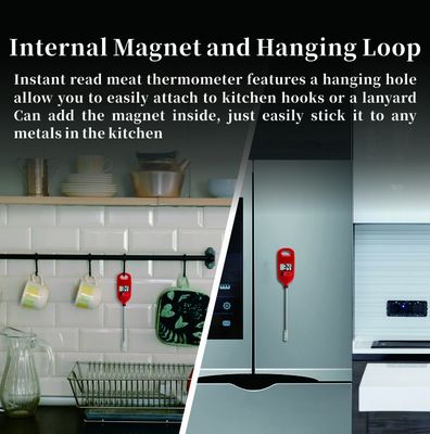 Logo personnalisé Bon cuisinier Lire instantanément Thermomètre numérique de viande imperméable à l'eau IPX67