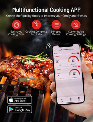Thermomètre de viande sans fil numérique Bluetooth Télécommande Tuya App Moniteur Smart Thermomètre de barbecue