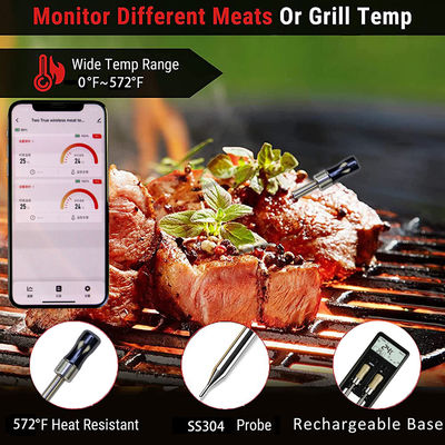 Thermomètre de viande sans fil numérique Bluetooth Télécommande Tuya App Moniteur Smart Thermomètre de barbecue