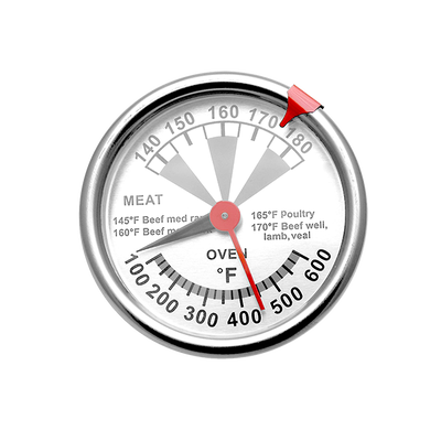 Bimétal Oven Thermometer industriel 100F - 600F Oven Temperature Range d'acier inoxydable