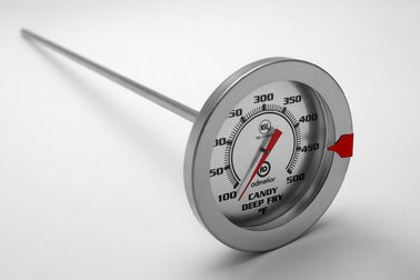 La sucrerie standard de corps d'acier inoxydable cuisent la conception à la friteuse de sonde du thermomètre longtemps 150mm