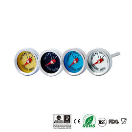 Mini acier inoxydable de thermomètre de cuisson de viande et matériel réglés de cadran d'aluminium