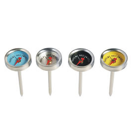 Mini acier inoxydable de thermomètre de cuisson de viande et matériel réglés de cadran d'aluminium