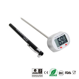 Thermomètre lu rapide principal pivoté d'affichage à cristaux liquides, poids léger imperméable de thermomètre de viande