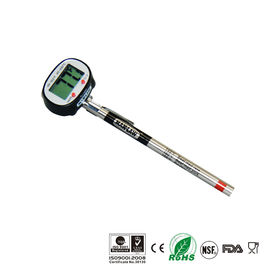 Thermomètre lu rapide principal pivoté d'affichage à cristaux liquides, poids léger imperméable de thermomètre de viande