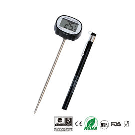 Thermomètre lu rapide principal pivoté d'affichage à cristaux liquides, poids léger imperméable de thermomètre de viande