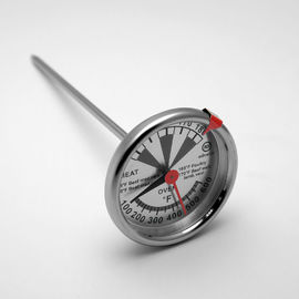 Thermomètre de four industriel bimétallique d'acier inoxydable 100F - température ambiante du four 600F