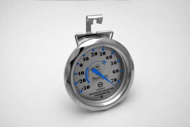 Thermomètre portatif de réfrigérateur d'acier inoxydable, mètre de la température de réfrigérateur de grande précision