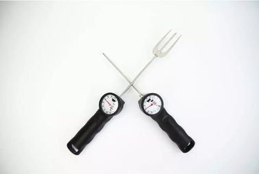 L'instant a lu la fourchette incurvée par outils de thermomètre de viande de forme de corps de BBQ de Trident