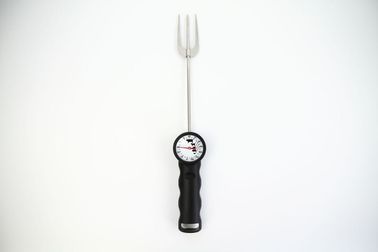 L'instant a lu la fourchette incurvée par outils de thermomètre de viande de forme de corps de BBQ de Trident