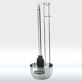 Outils de BBQ d'acier inoxydable de grande capacité arrosant l'anti corrosion de brosse et de pot