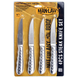 4 outils de BBQ de PCS 10" ensemble de couteau de découpage d'acier inoxydable de cuisine de longueur