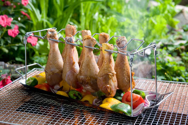 Le barbecue de résistance thermique usine le pilon de poulet rôti/support d'aile