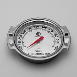 Non grande mesure de la température de gril de four de bâton, couleur futée d'argent de thermomètre de BBQ