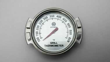 Non grande mesure de la température de gril de four de bâton, couleur futée d'argent de thermomètre de BBQ