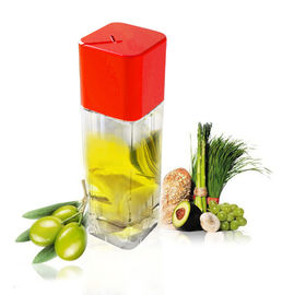 Corps de verre à bouteilles d'assaisonnement de distributeur d'huile d'olive matériaux et de couvercle en verre d'ABS