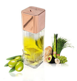 Corps de verre à bouteilles d'assaisonnement de distributeur d'huile d'olive matériaux et de couvercle en verre d'ABS