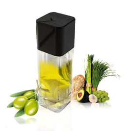 Corps de verre à bouteilles d'assaisonnement de distributeur d'huile d'olive matériaux et de couvercle en verre d'ABS