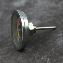 Lueur de thermomètre d'OEM de forme ronde dans l'ISO9001 à cadran foncé pour le four de BBQ