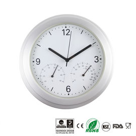 3 dans 1 thermomètre extérieur d'intérieur de conception avec l'horloge/température/lecture d'hygromètre