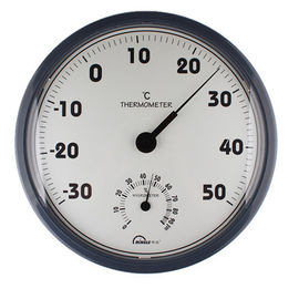 Thermomètre extérieur d'intérieur élégant rond avec la température/lecture d'hygromètre