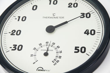 Thermomètre extérieur d'intérieur élégant rond avec la température/lecture d'hygromètre
