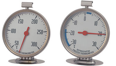 Surface argentée réglée de couleur de thermomètre de cuisine de dimension compacte facile au stockage