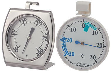 Mini argent réglé/blanc de thermomètre de cuisson de réfrigérateur de réfrigérateur avec le crochet