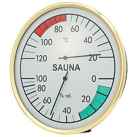 Température ambiante de sauna de vapeur de caisse en métal et diamètre du moniteur 160mm d'humidité