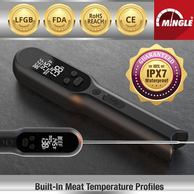 Conception unique du thermomètre numérique IPX7 de nourriture de sonde imperméable de la température